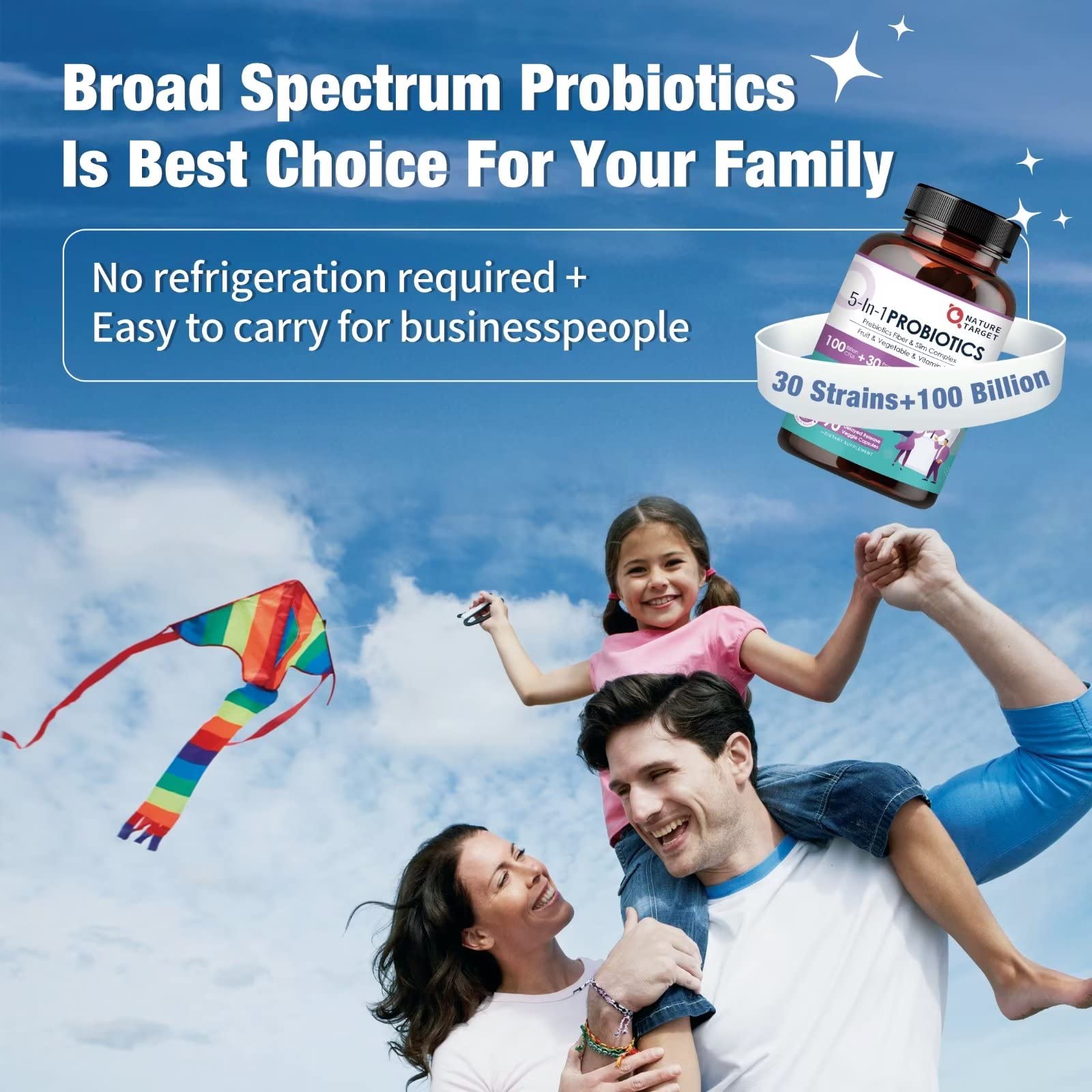 Probiotics for Women-Men-Kids Digestive Health, Prebiotics and Probiotics for Women NATURE TARGETBuy Supplements Australia
