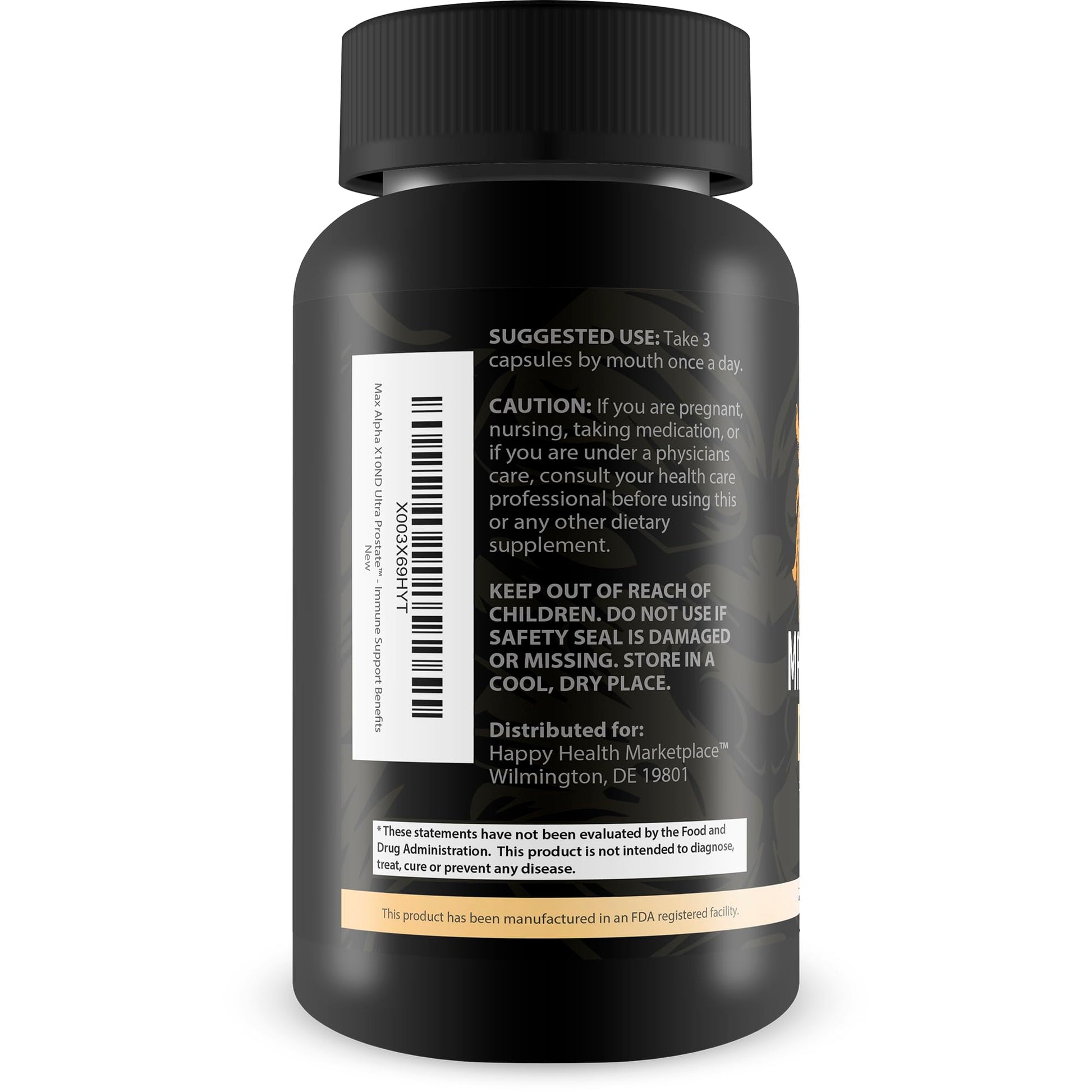 Max Alpha X10ND Ultra Prostate - T Prostate Support for Men - Promote Energy & Endurance - Blood Flow Support for Prostate Health with Vitamin D, Ginseng, Green Tea, & Zinc - Immune Support Benefits Happy Health MarketplaceBuy Supplements Australia