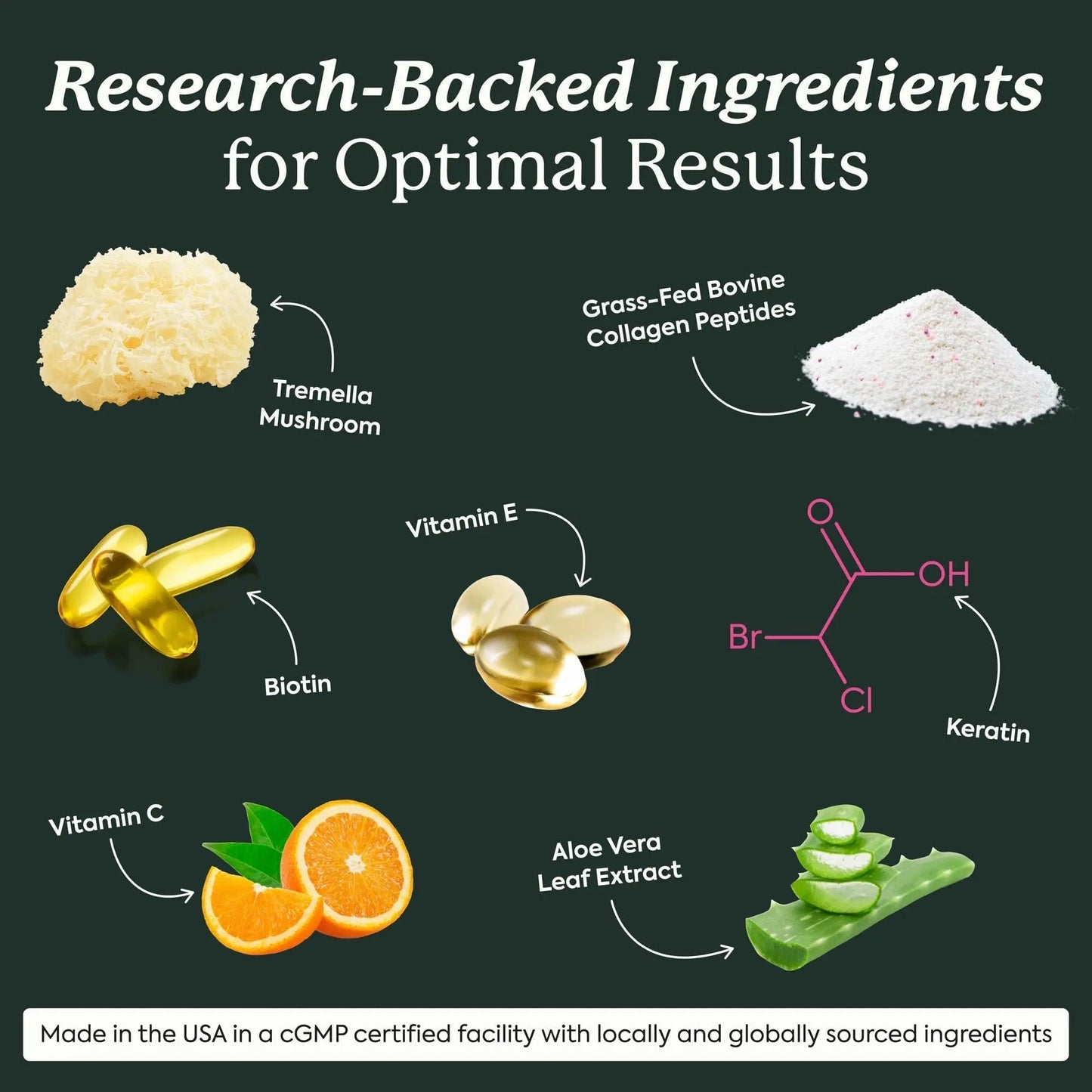 Plant People WonderBeauty Hair, Skin & Nails Rejuvenation Gummies with Tremella Mushroom, Marine Collagen Peptides Plant People