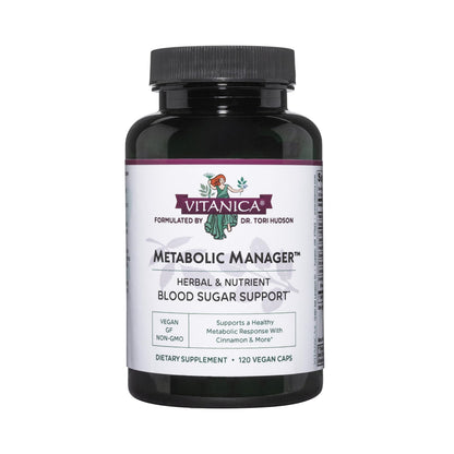 Vitanica Metabolic Manager - Herbal Supplement to Support Healthy Metabolic Response - Dietary Supplement with Vitamin D - Vegan Antioxidant Supplement - 120 Capsules VitanicaBuy Supplements Australia