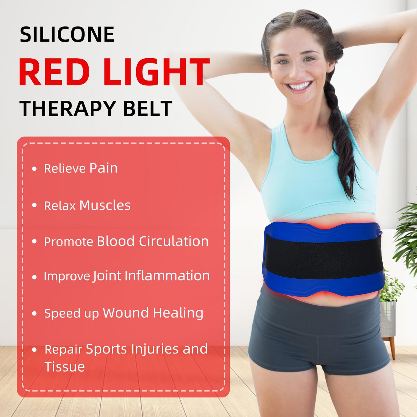 Yoveck Red Light Therapy Belt, Silicone Red Light Therapy Pad Near Infrared Light Therapy YoveckBuy Supplements Australia