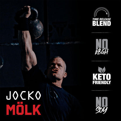Jocko Mölk Whey Protein Powder (Strawberry) - Keto, Probiotics, Grass Fed, Digestive Jocko FuelBuy Supplements Australia