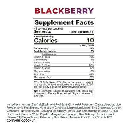 REDMOND Re-Lyte Immunity, Multivitamin Supplement Mix (BlackBerry) REDMOND