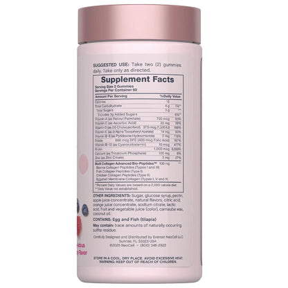 NeoCell Women's Multi Gummy with Collagen | 120 Gummies | Essential Vitamins & Minerals | Berry Flavor Supplement NeoCell