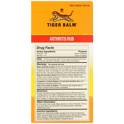 Tiger Balm Balm Arthritis Rub Tiger BalmBuy Supplements Australia