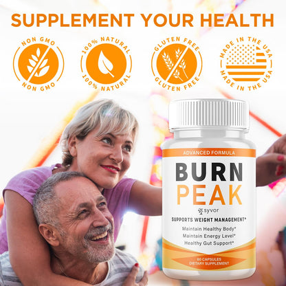 (2 Pack) Burn Peak Capsules, Official Burnpeak Pink Salt Pills with All Natural Ingredients, Advanced BurnPeak Health Supplement with Premium Vitamins for Active Lifestyle Support (120 Capsules) SyvorBuy Supplements Australia