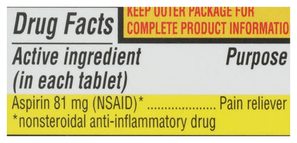 Rite Aid Aspirin Enteric Tablets, 81 mg Aspirin - 120 ct, Low Dose Aspirin | NSAID | Migraine Relief Products | Safety Coated | Enteric Coated Aspirin Regime (Package May Vary) Rite AidBuy Supplements Australia
