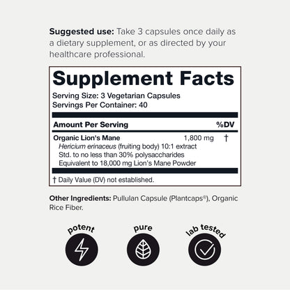 Toniiq 18,000mg 10x Concentrated Ultra High Strength Extract - Made with Organic Lions ToniiqBuy Supplements Australia