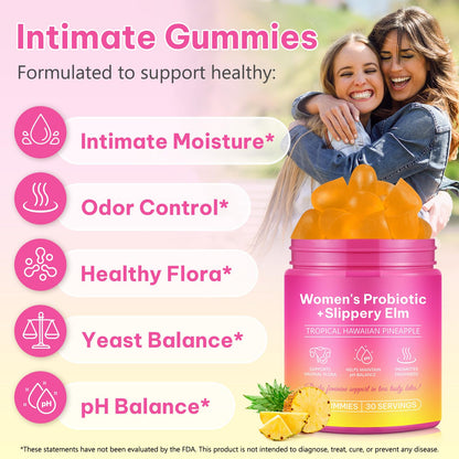 Beyxdu Probiotics for Women Gummies with Slippery Elm Feminine Balance Gummies for Women Vaginal Probiotics with Prebiotics & Lactobacillus Probiotic Blend Vaginal Odor & Vaginal Flora 120Gummy BeyxduBuy Supplements Australia