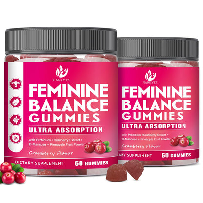 JIANKYTZ (2 Pack) Sugar Free Premium Feminine Balance Gummies for Women - Vaginal Health, Antioxidant, Digestive Health, PH Balance Support, Vaginal Probiotics for Women Gummies, Max Absorption JIANKYTZBuy Supplements Australia