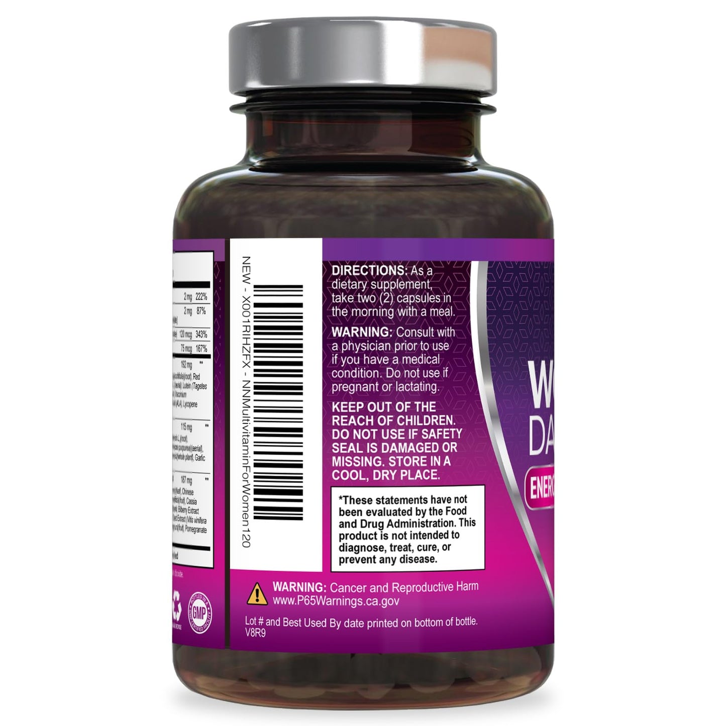 Multivitamin for Women - with Vitamins A, C, D, E, B6, B12, Zinc, Calcium & Magnesium, Womens Daily Multi Vitamin Multimineral Supplement for Bone Health, Energy & Immune Support - 120 Capsules Nature's NutritionBuy Supplements Australia