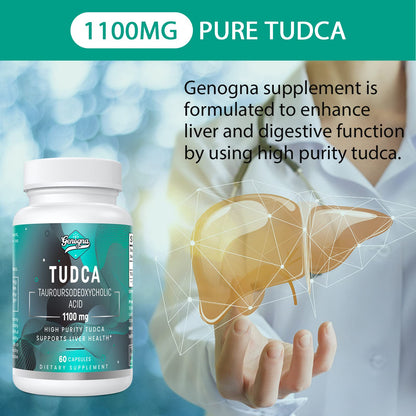 Genogna TUDCA 1100mg-Liver Support Supplement for Detox Cleanse, Water-Soluble Bile GenognaBuy Supplements Australia