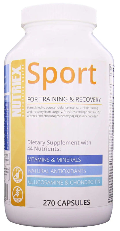 Nutriex Sport Comprehensive Multivitamin Supplement with Glucosamine & Chondroitin 270 Capsules NutriexBuy Supplements Australia