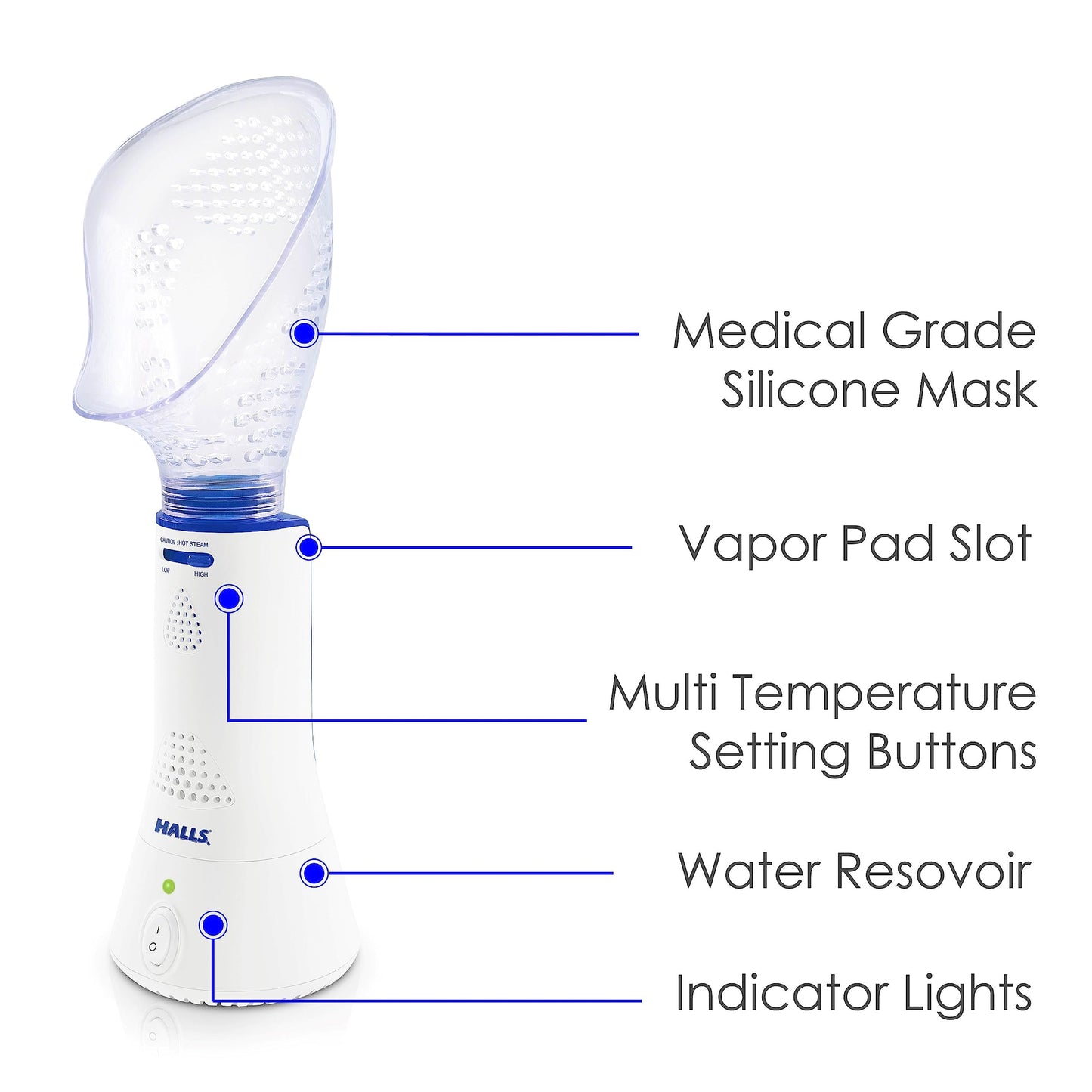 Crane x HALLS Corded Personal Steam Inhaler for Sinus, Congestion, Cough, & Cold Relief CraneBuy Supplements Australia