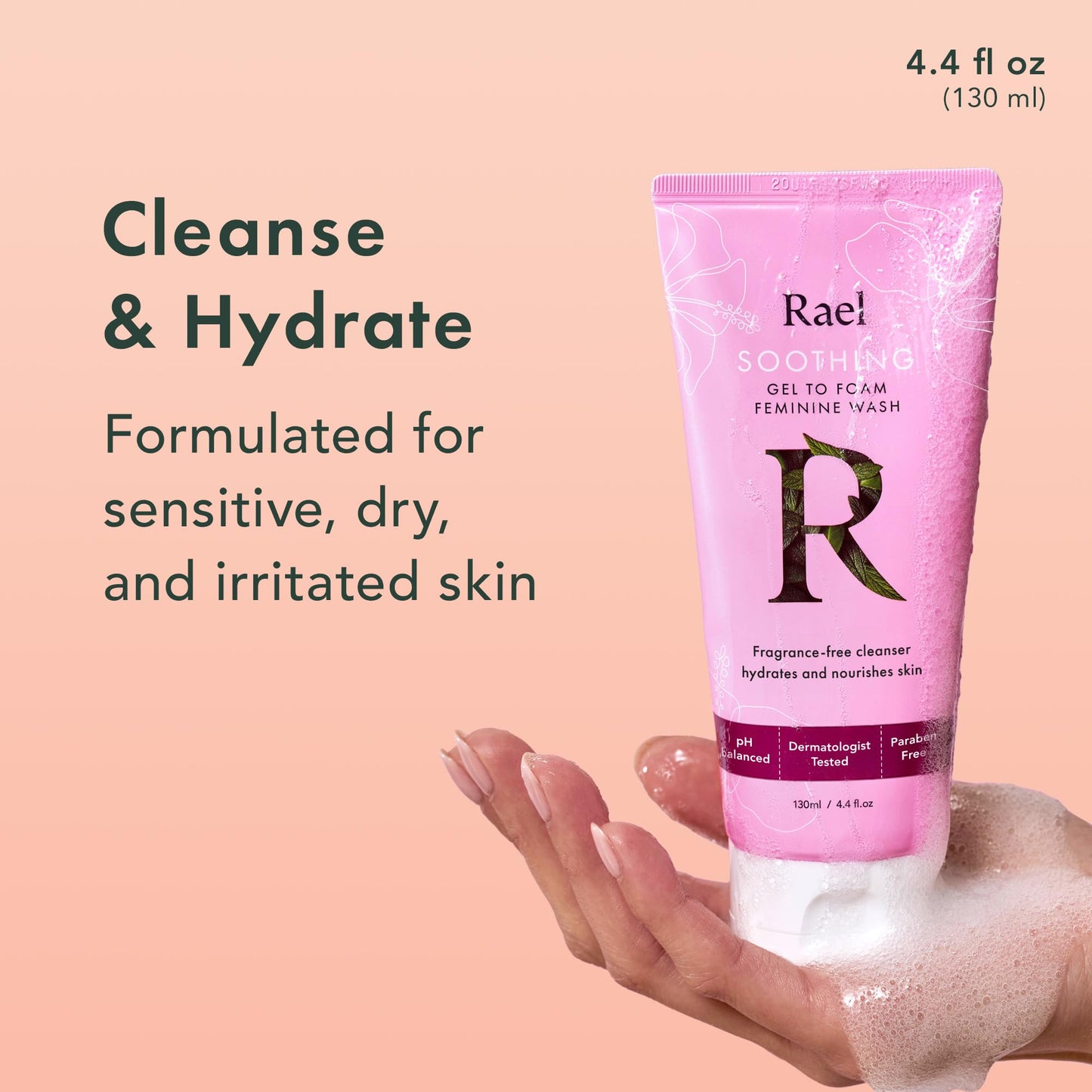 Rael Feminine Wash, Soothing Gel to Foam Wash - pH Balance Feminine Wash for Women, Intimate Wash RaelBuy Supplements Australia