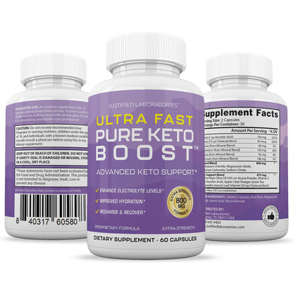 (5 Pack) Ultra Fast Pure Keto Boost Pills 1275MG New & Improved Formula Contains Apple Justified LaboratoriesBuy Supplements Australia