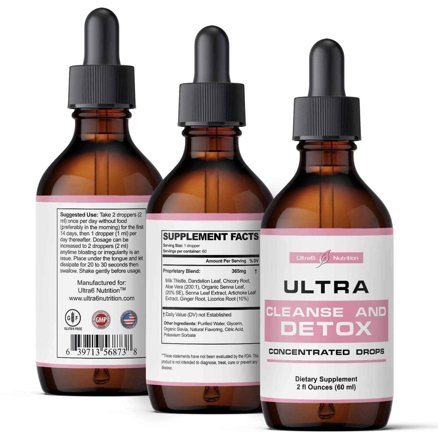 Liver Cleanse Detox & Repair Drops with Milk Thistle Extract, Dandelion Root Extract & Artichoke Ultra6 NutritionBuy Supplements Australia