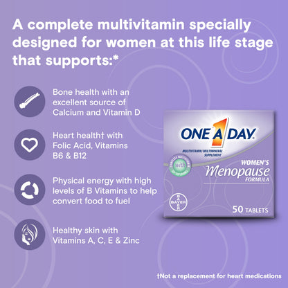 One A Day Women's Menopause Multivitamin with Vitamin A, Vitamin C, Vitamin D, Vitamin E and Zinc ONE A DAYBuy Supplements Australia