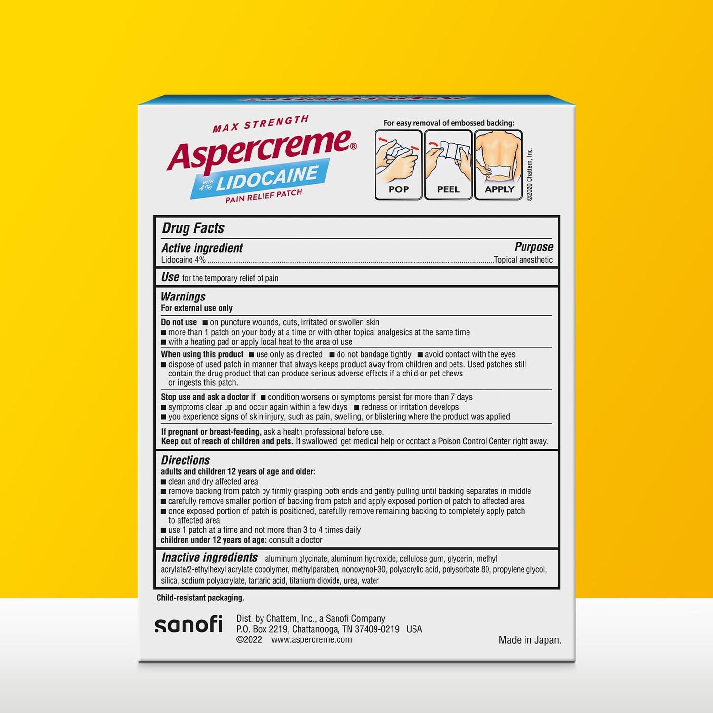 Aspercreme Lidocaine Pain Relief Patch XL for Back, Neck & Shoulder Pain, Topical Patches with Max-Strength 4% Lidocaine & Flexible Fabric Numbs Away Pain, 3 Ct. AspercremeBuy Supplements Australia