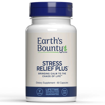 Earth's Bounty - Stress Relief Plus - 60 Vegetarian Capsules - All Natural Formula - Stress Support & Mood Enhancing Supplement Earth's BountyBuy Supplements Australia