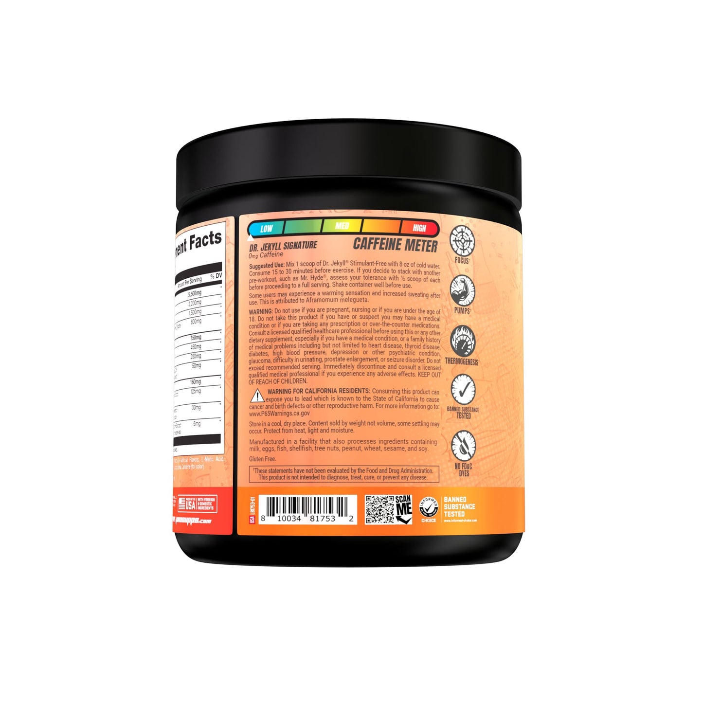 PROSUPPS Dr. Jekyll Signature Pre-Workout Powder, Stimulant & Caffeine Free, Intense PROSUPPSBuy Supplements Australia
