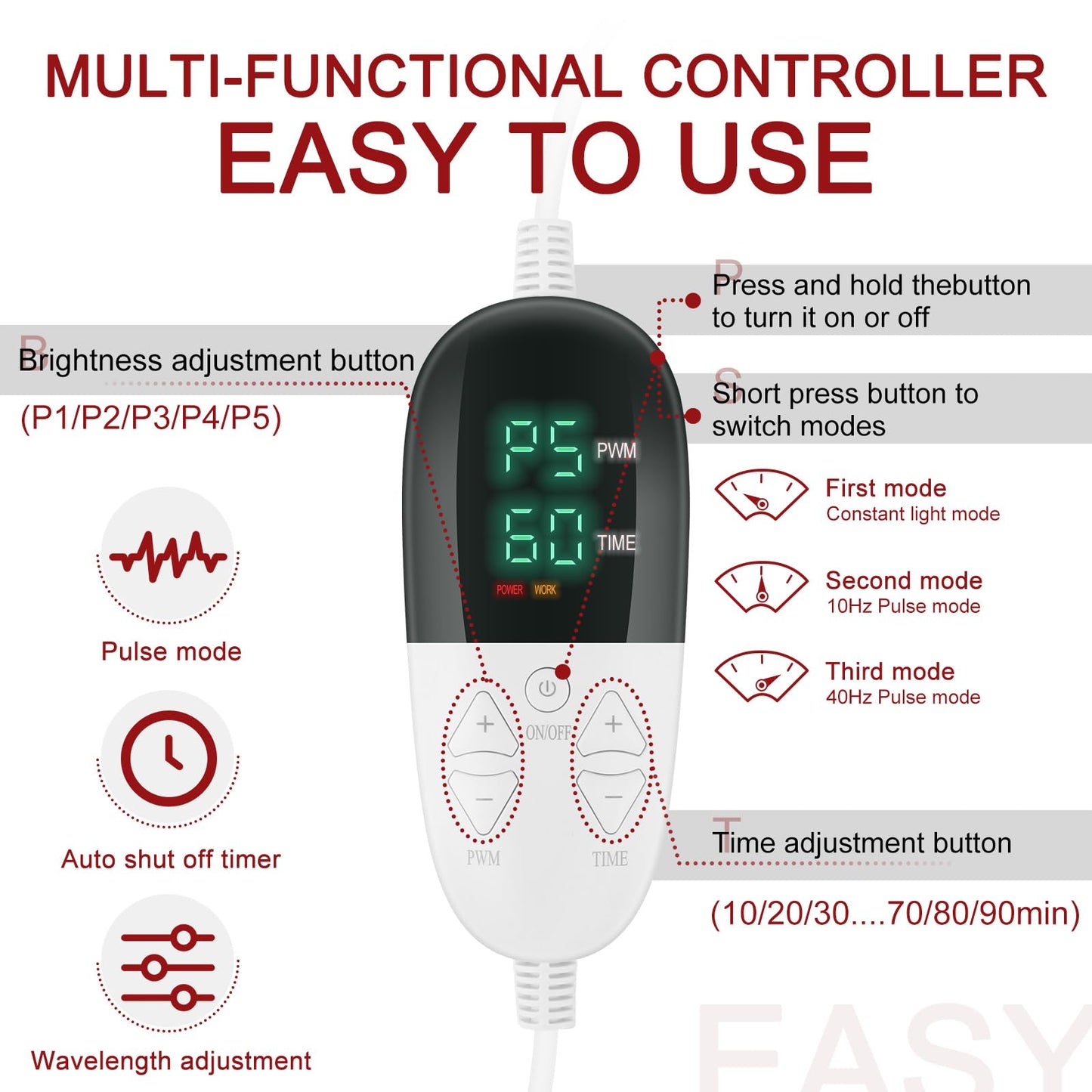 Red Light Therapy Pad 38 * 23.6 in - Red Light Therapy Body, 400 LEDs Using 660nm Red Light RutollmitBuy Supplements Australia