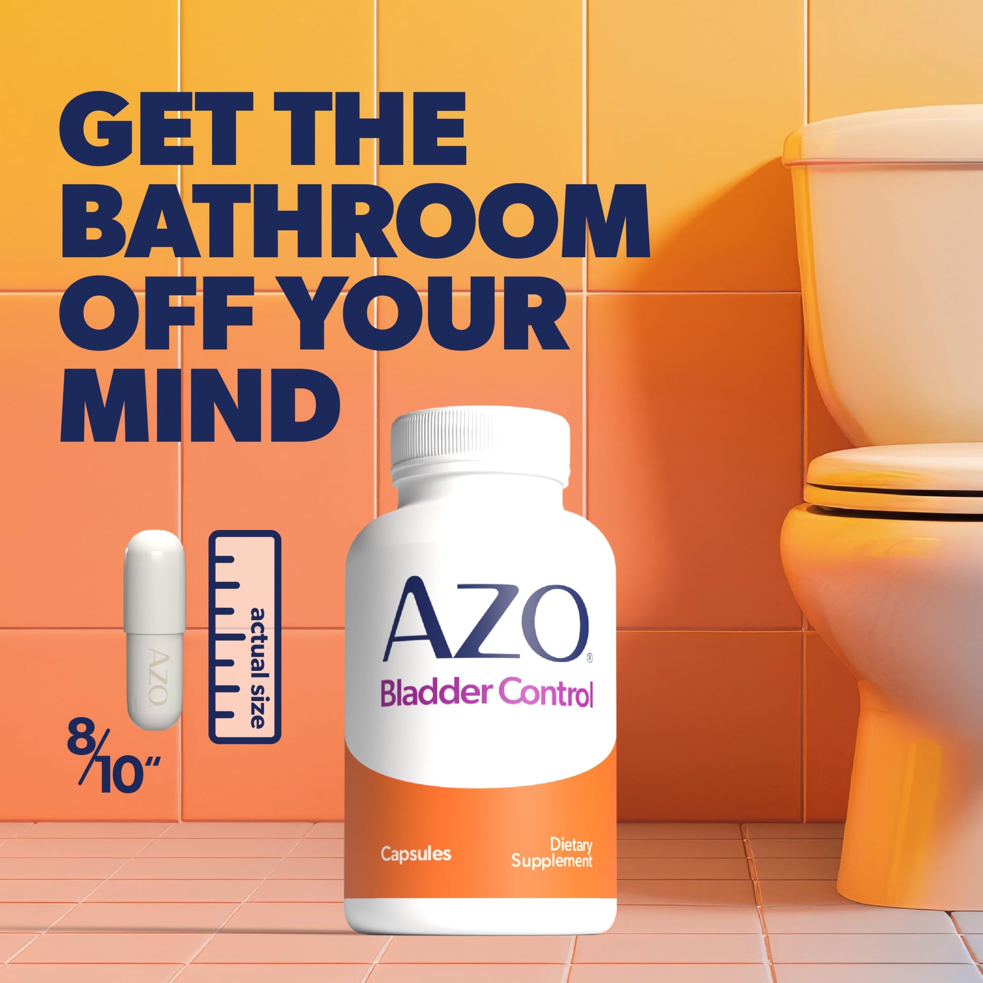 AZO Bladder Control with Go-Less Daily Supplement | Helps Reduce Occasional Urgency, leakage due to laughing, sneezing and exercise††† | 72 Capsules AZOBuy Supplements Australia