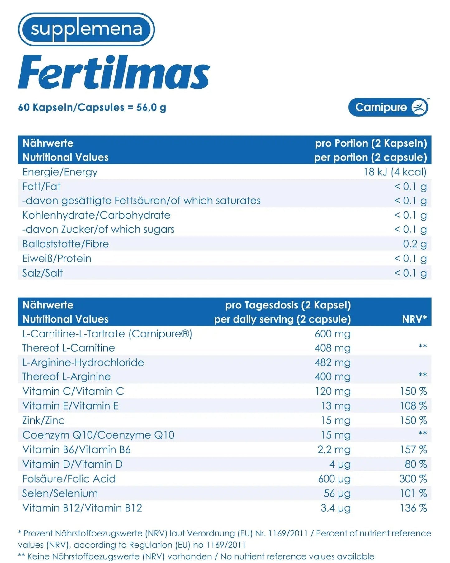 Fertilmas Natural Fertility Support for Men | L-Carnitine, Zinc, Vitamin D3, and Folic Acid | Couples TTC Supplement for Reproductive Health | SupplemenaBuy Supplements Australia