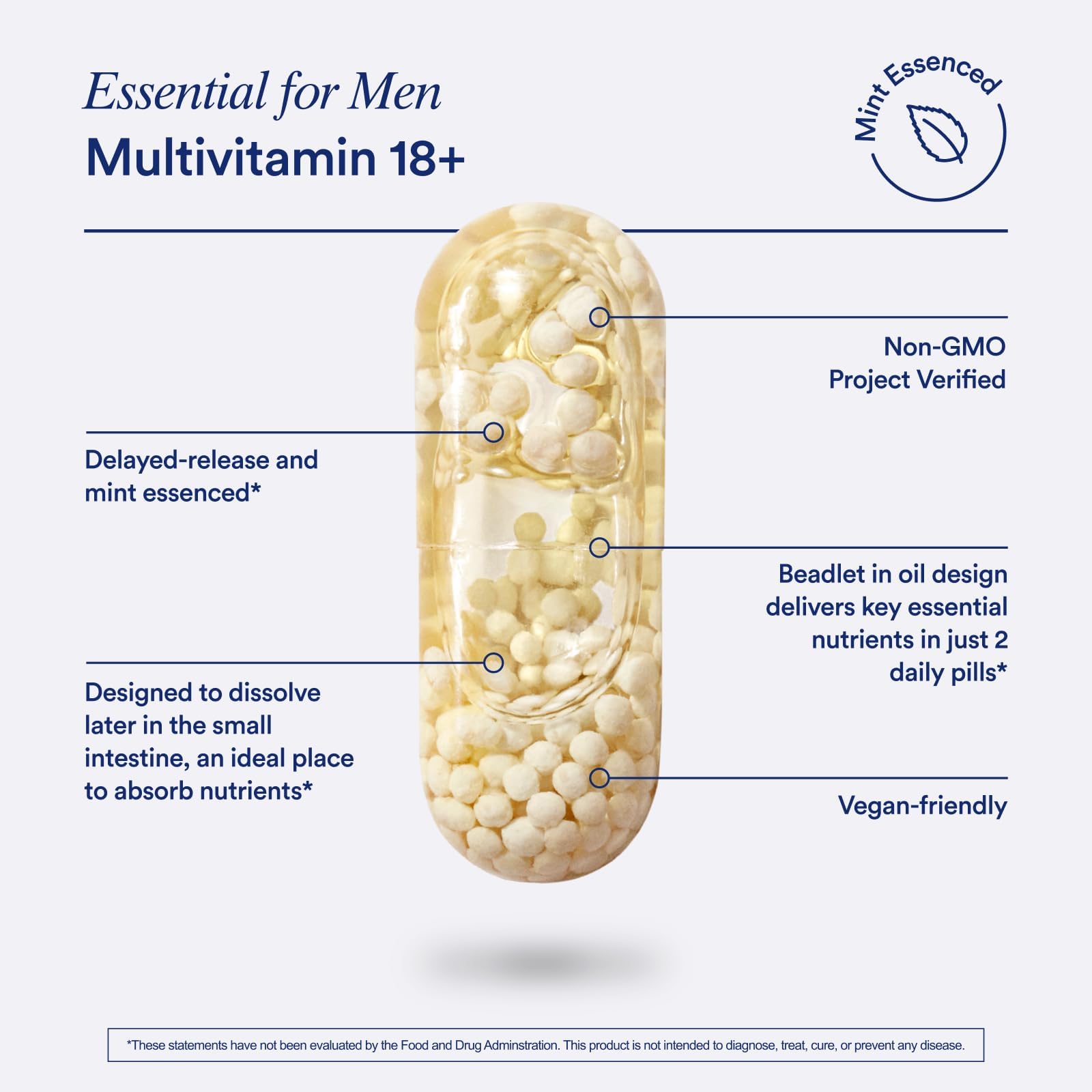 Ritual Multivitamin for Men 18+ with Zinc, Vitamin A and D3 for Immune Function Support*, Omega-3 DHA, B12, K2, Gluten Free RitualBuy Supplements Australia