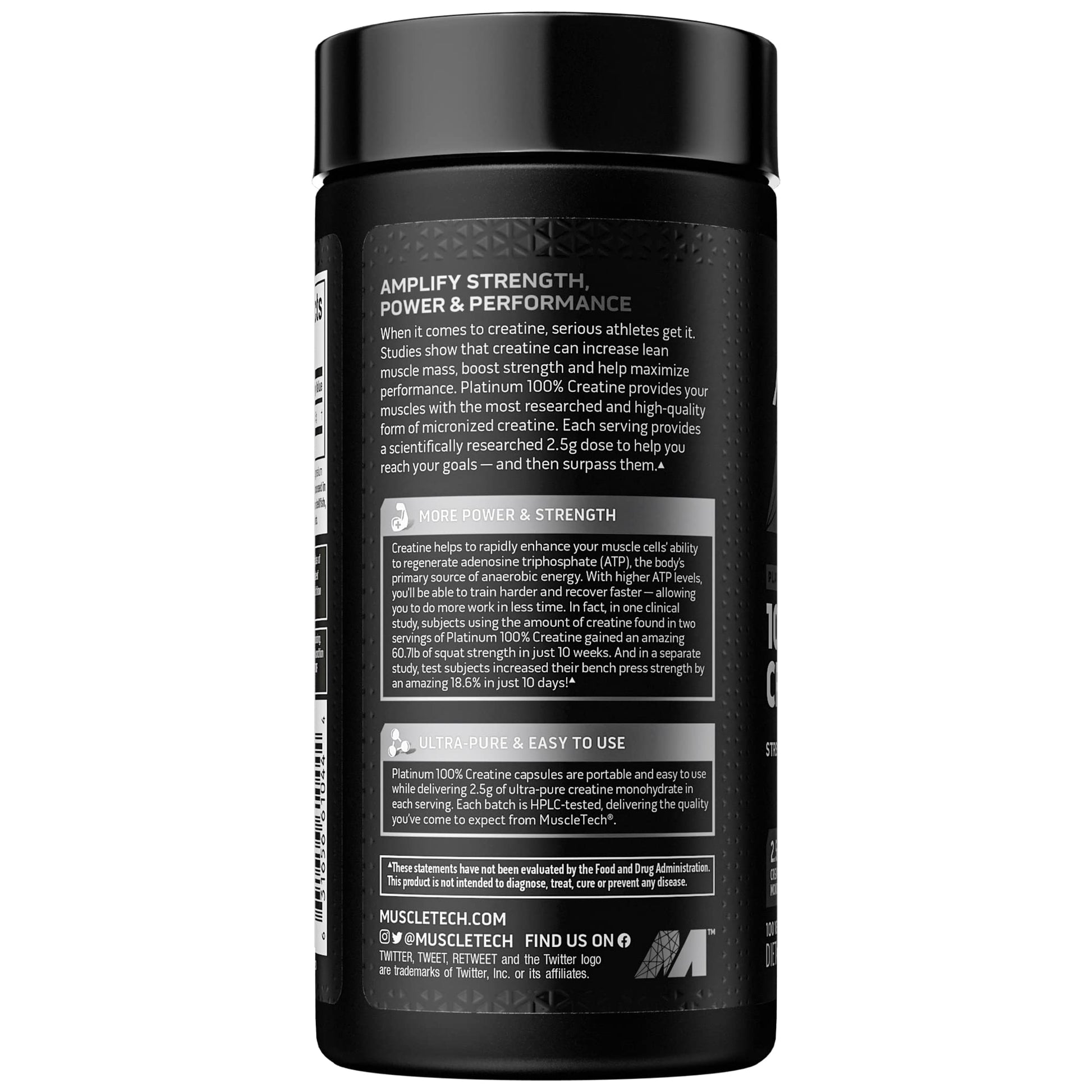 MuscleTech Platinum 100% Creatine Pills | Creatine Monohydrate Pill| | Muscle Recovery MuscleTechBuy Supplements Australia