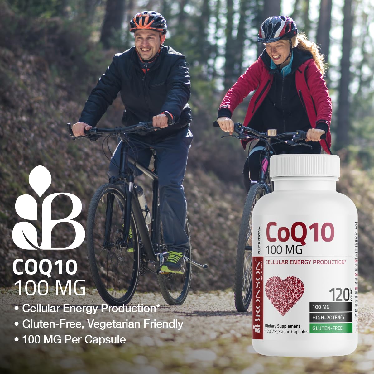 Bronson CoQ10 100 MG High Potency Cellular Energy Production, 120 Vegetarian Capsules BronsonBuy Supplements Australia