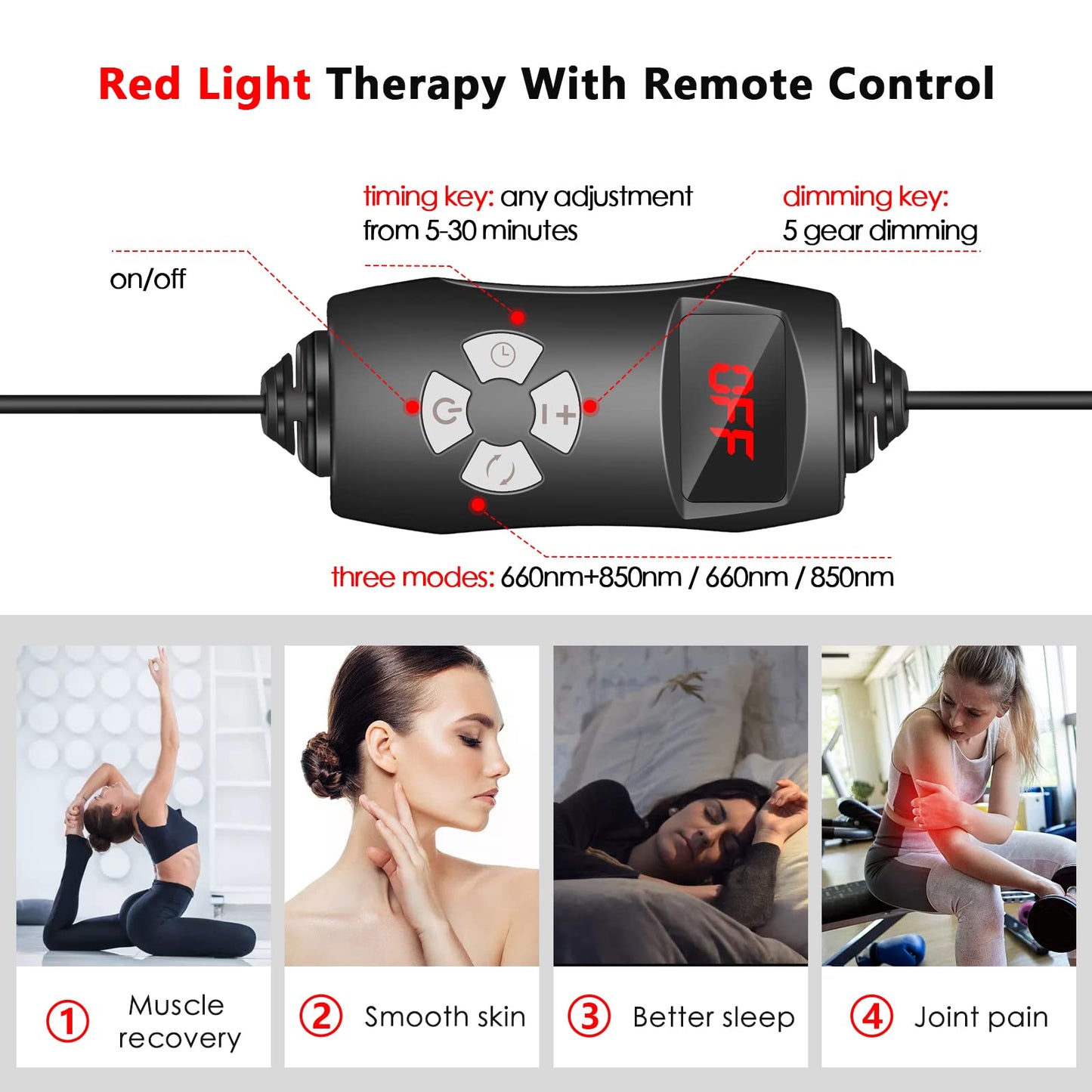 RUISQM Red Light Therapy Lamp, Infrared Light Therapy with Stand - 660nm Redlight & 850nm RUISQMBuy Supplements Australia