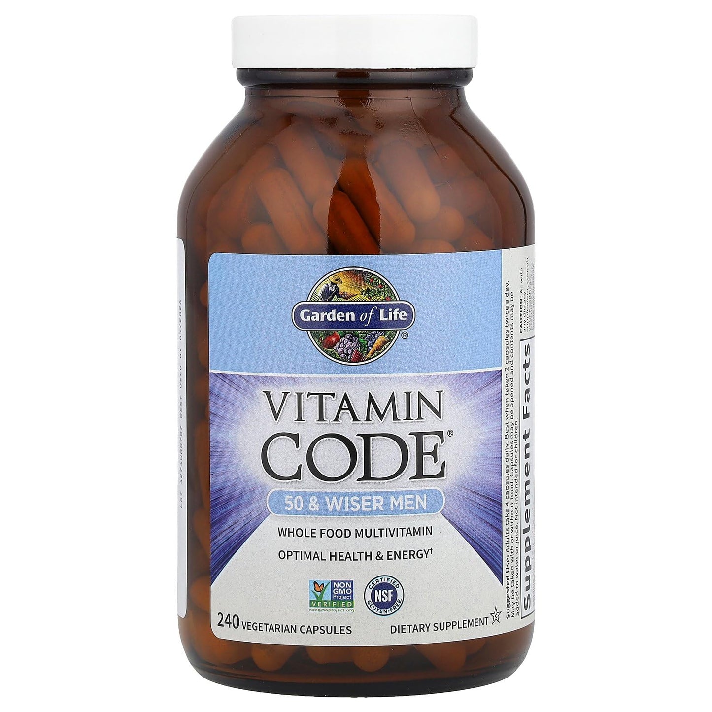 Garden of Life Multivitamin for Men - Vitamin Code 50 & Wiser Men's Raw Whole Food Vitamin Supplement with Probiotics Garden of LifeBuy Supplements Australia