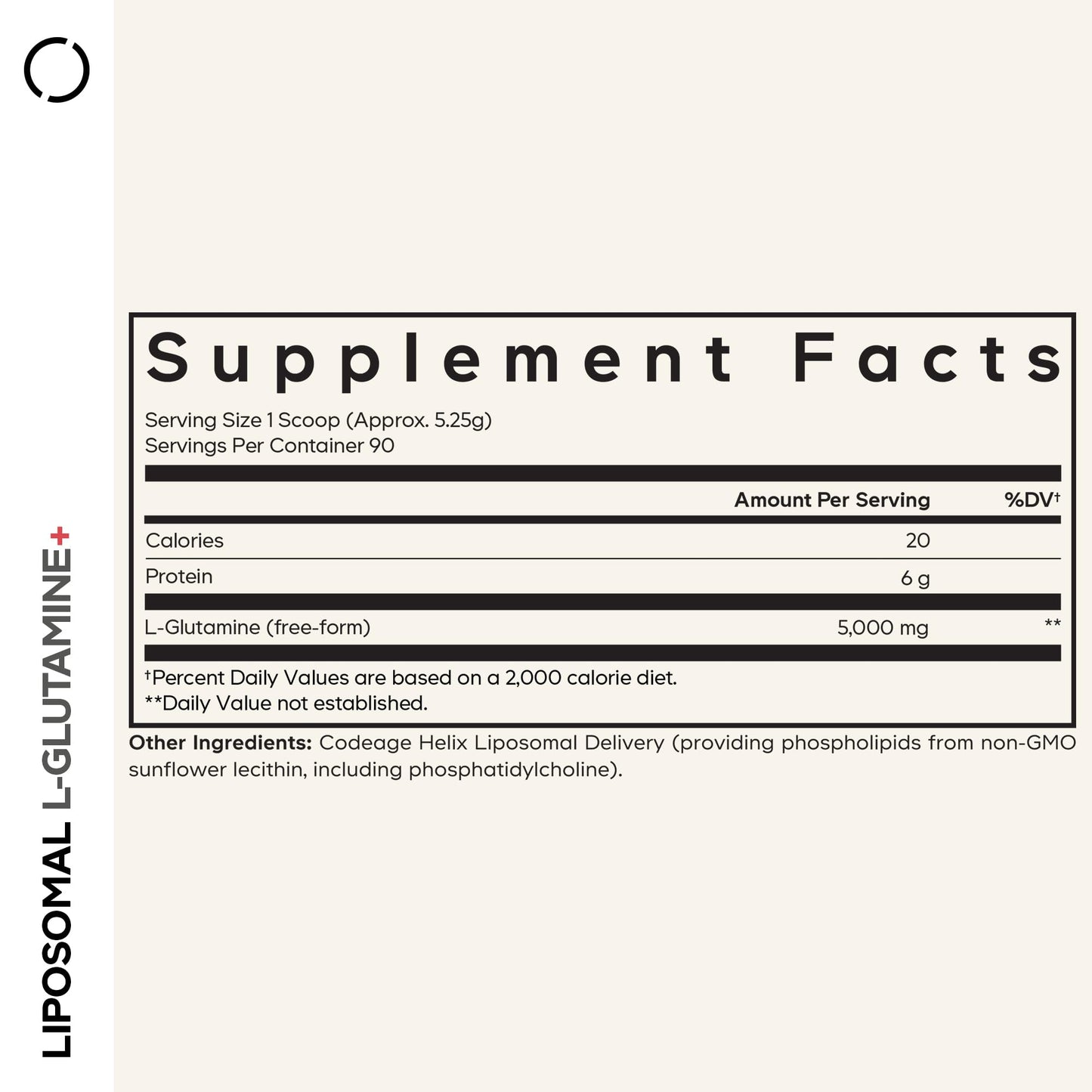 Codeage Liposomal L-Glutamine Powder - High-Potency L-Glutamine 5,000 mg per Serving - 3-Month Supply - Liposomal Delivery, Free-Form Amino Acid, Unflavored Glutamine - Non-GMO Gluten-Free - 16.67 oz CodeageBuy Supplements Australia