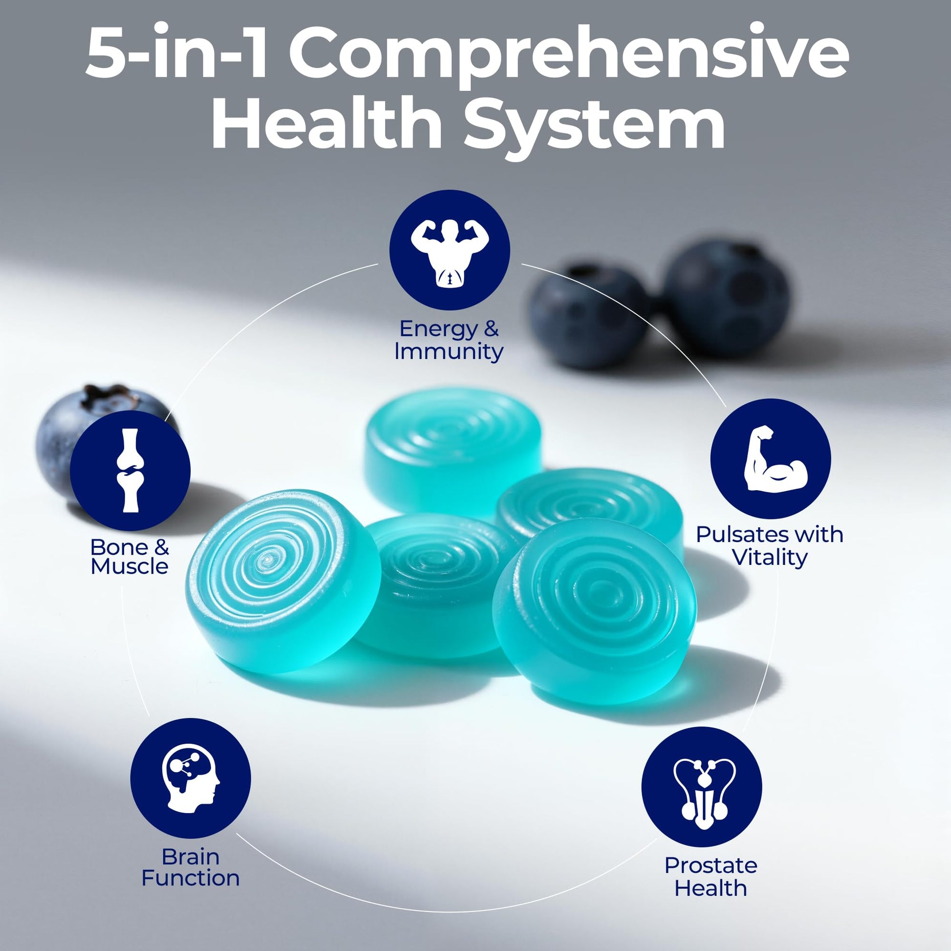 Mens Multivitamin Gummies for Men Daily - Zero Sugar Adult Gummy Vitamins with Saw Palmetto, Omega 3 DHA EPA, Probiotics 5B CFU, CoQ10, Turmeric Ginger for Prostate, Heart, Brain & Energy Support UtcilsBuy Supplements Australia