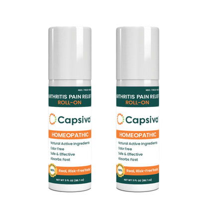 Capsiva Pain Relieving Gel, Absorbs Fast, Odor-Free, Safe for Prescription, No Known Side Effects (Gel Roll-On, 2 Pack, 3 Oz Each) CapsivaBuy Supplements Australia