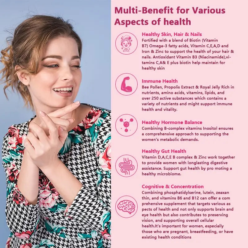 Methylated Multivitamin for Women Gummies，Inositol, Folate, Vitamins A C D3 E B12 K2, Herbal & Mineral Blend, Daily Vegan Gummy MOSEA ELEMENTSBuy Supplements Australia
