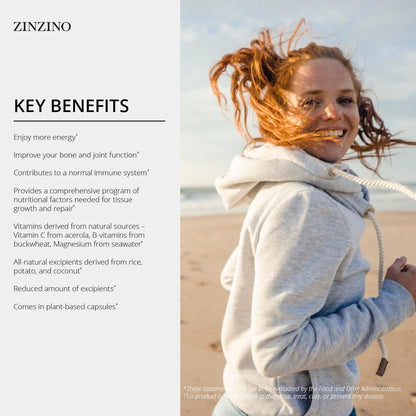 Zinzino Xtend + - Multi Immune Supplement - Essential Vitamins, Minerals & Vitamin C for Immune Support, Energy & Focus - 60 Capsules ZINZINOBuy Supplements Australia