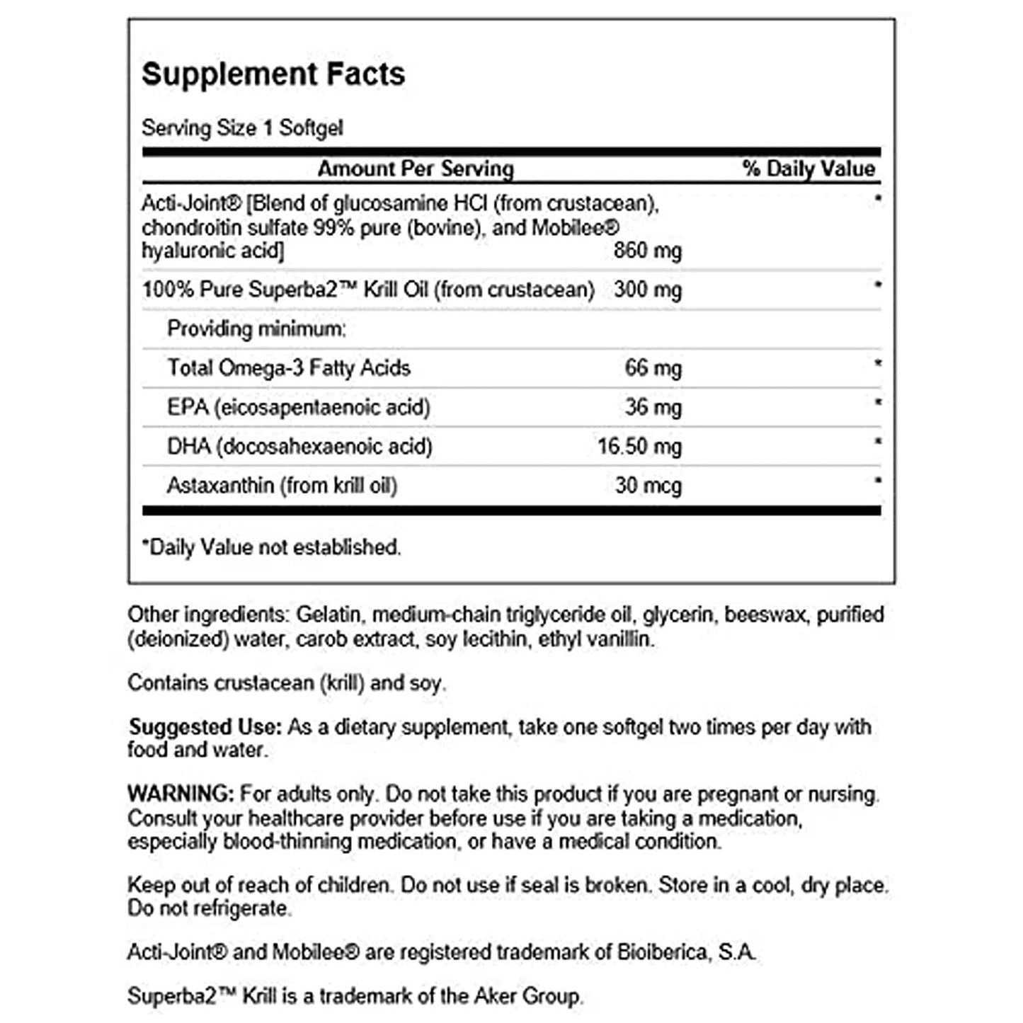 Swanson Acti-Joint Plus with Krill Oil 60 Sgels (2 Pack) SwansonBuy Supplements Australia