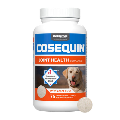 Nutramax Cosequin for Dogs Joint Health Supplement, Contains Glucosamine for Dogs, Plus Chondroitin, MSM and HA, Supports Healthy Joints, Chewable Tablets, 75 Count Nutramax LaboratoriesBuy Supplements Australia
