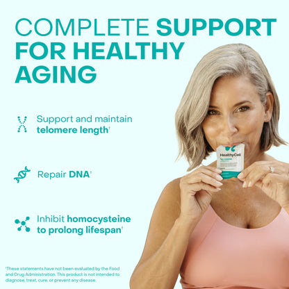 HealthyCell Telomere Length Supplement - Anti-Aging Telomere Lengthening Supplements with Phytonutrients & Vitamins for Cellular Health - AC-11, Astragalus & Resveratrol - 30 Gel Packs, Grape Flavored HealthycellBuy Supplements Australia