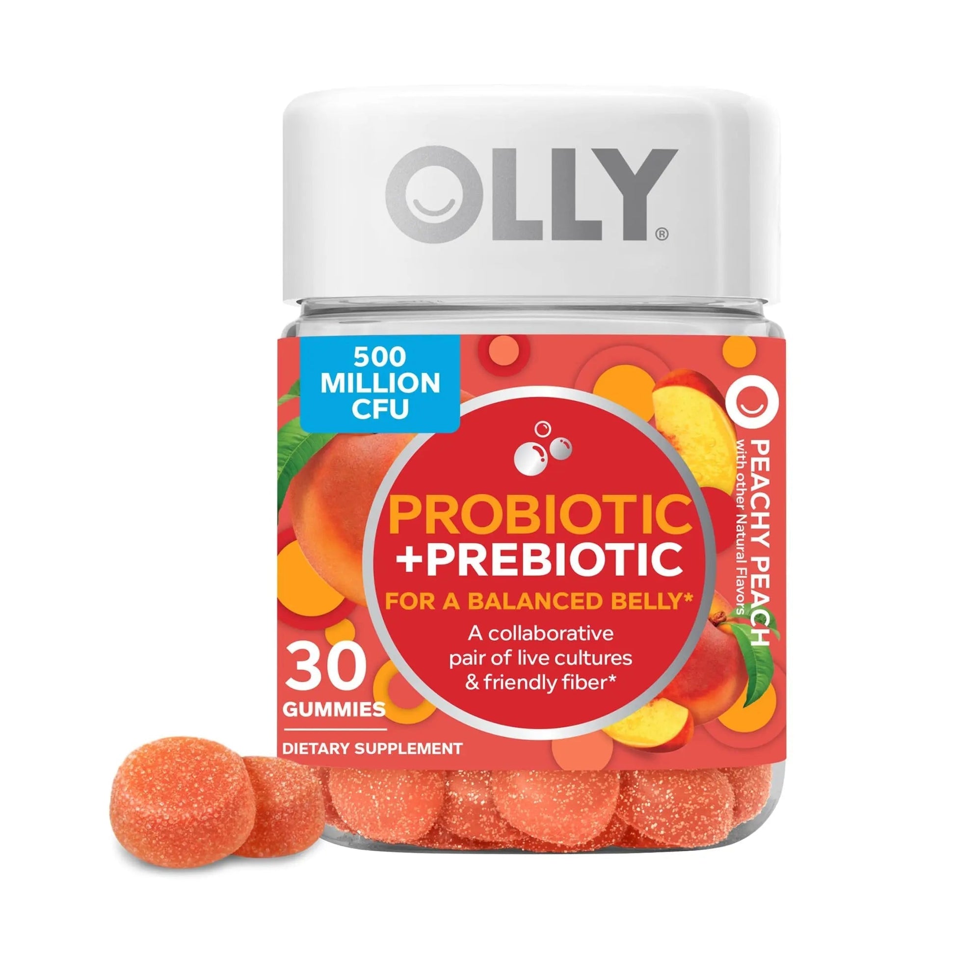 OLLY Kids Immunity Gummy, Immune Support, Wellmune, Elderberry, Vitamin C, Zinc & Probiotic + Prebiotic Gummy, Digestive Support and Gut Health, 500 Million CFUs, Fiber OLLYBuy Supplements Australia