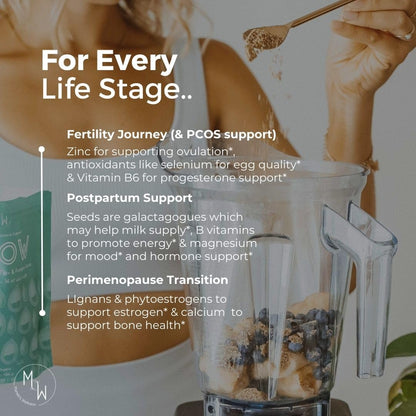 Manski's Wellness Glow & Radiant Seed Cycle Kit | PMS Support | Organic Seed Cycling | Natural Hormone Balance | Ease Cramps | Mitigate Cycle Symptoms | Vegan Supplement Manski's WellnessBuy Supplements Australia