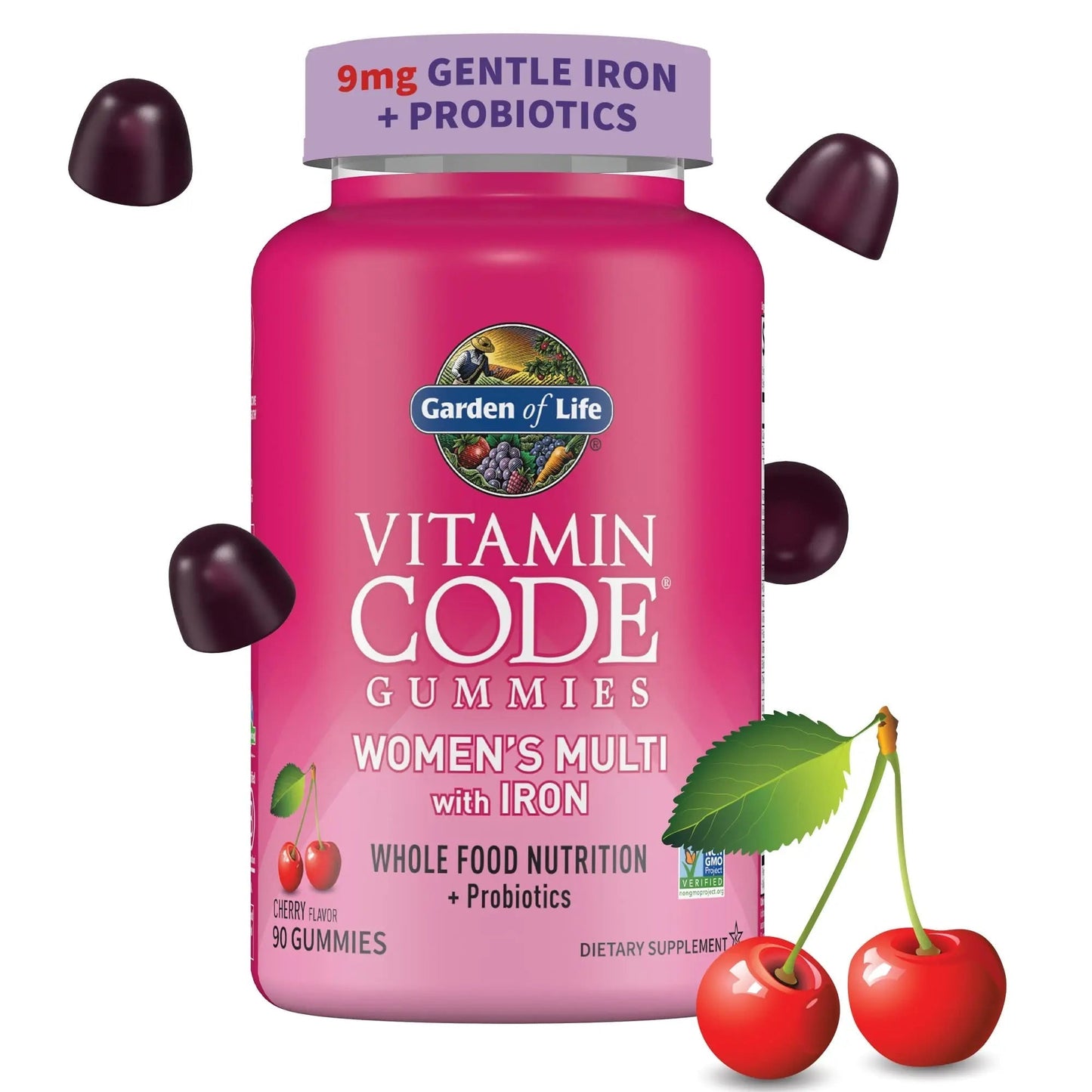 Garden of Life Vitamin Code Women’s Multivitamin Gummy with Iron: Folate, Biotin, D3 & B12 for Hair, Skin & Nails Garden of Life