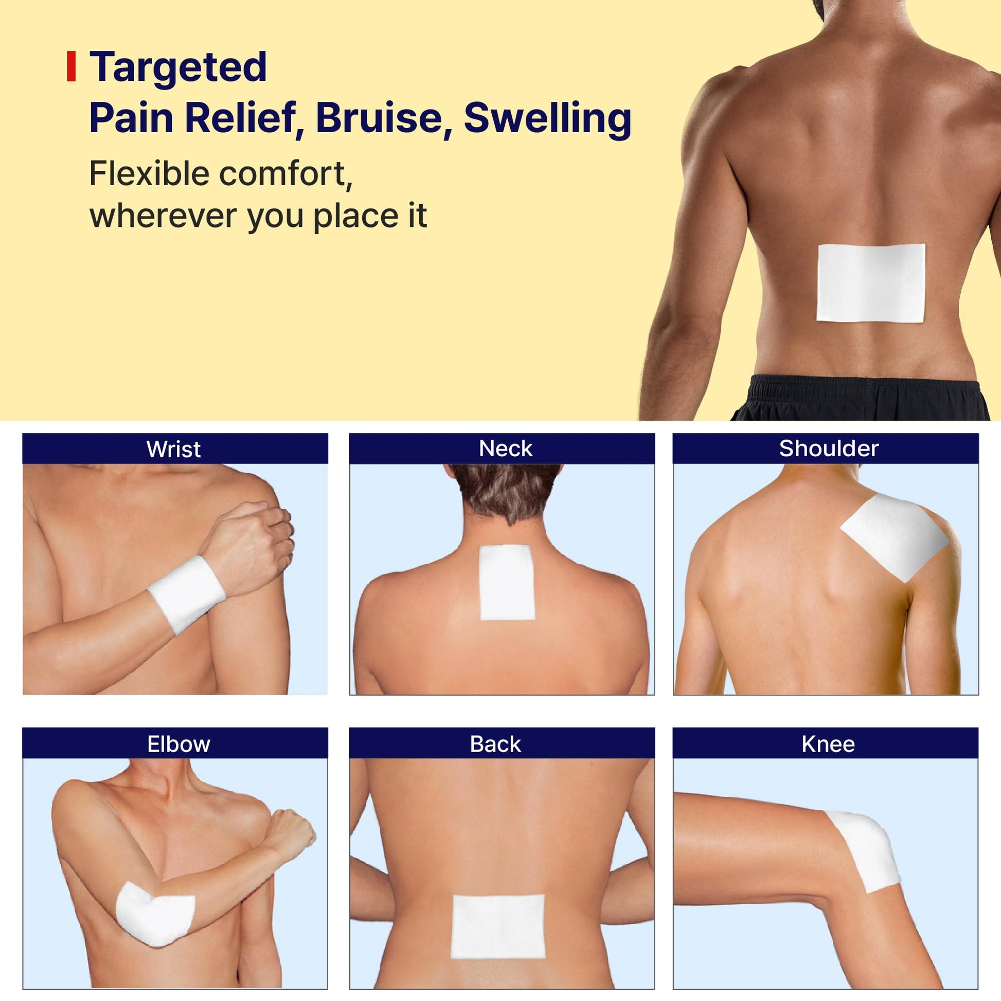 Arnica Hydrogel Pain Relief Patches | Natural Relief for Muscle, Joint, Bruises & Swelling | Flexible, Non-Greasy & Long-Lasting | Great for Back, Knee & Neck Pain (3.9"x4.7", 10, Count) Wooshin LabottachBuy Supplements Australia