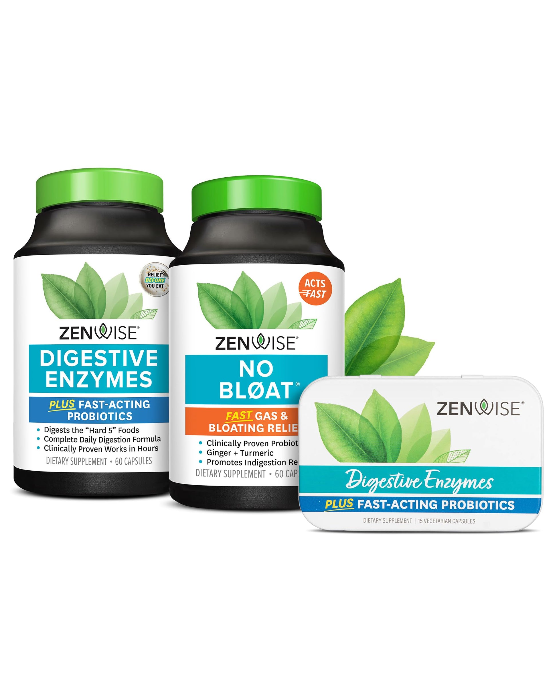Zenwise Health Digestive Bliss Bundle - Digestive Enzymes, NO BLØAT Zenwise HealthBuy Supplements Australia
