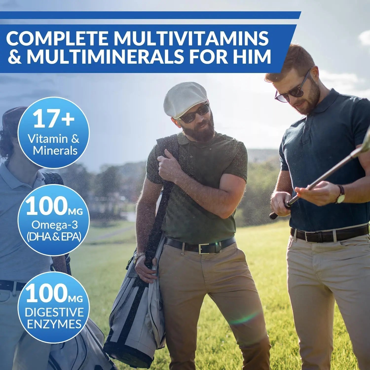 WEEVIT Mens Multivitamins Gummies, Omega 3, CoQ10, Turmeric, Lycopene, Digestive Enzymes, Daily Mens Vitamins A C D E B6 B12 WEEVIT