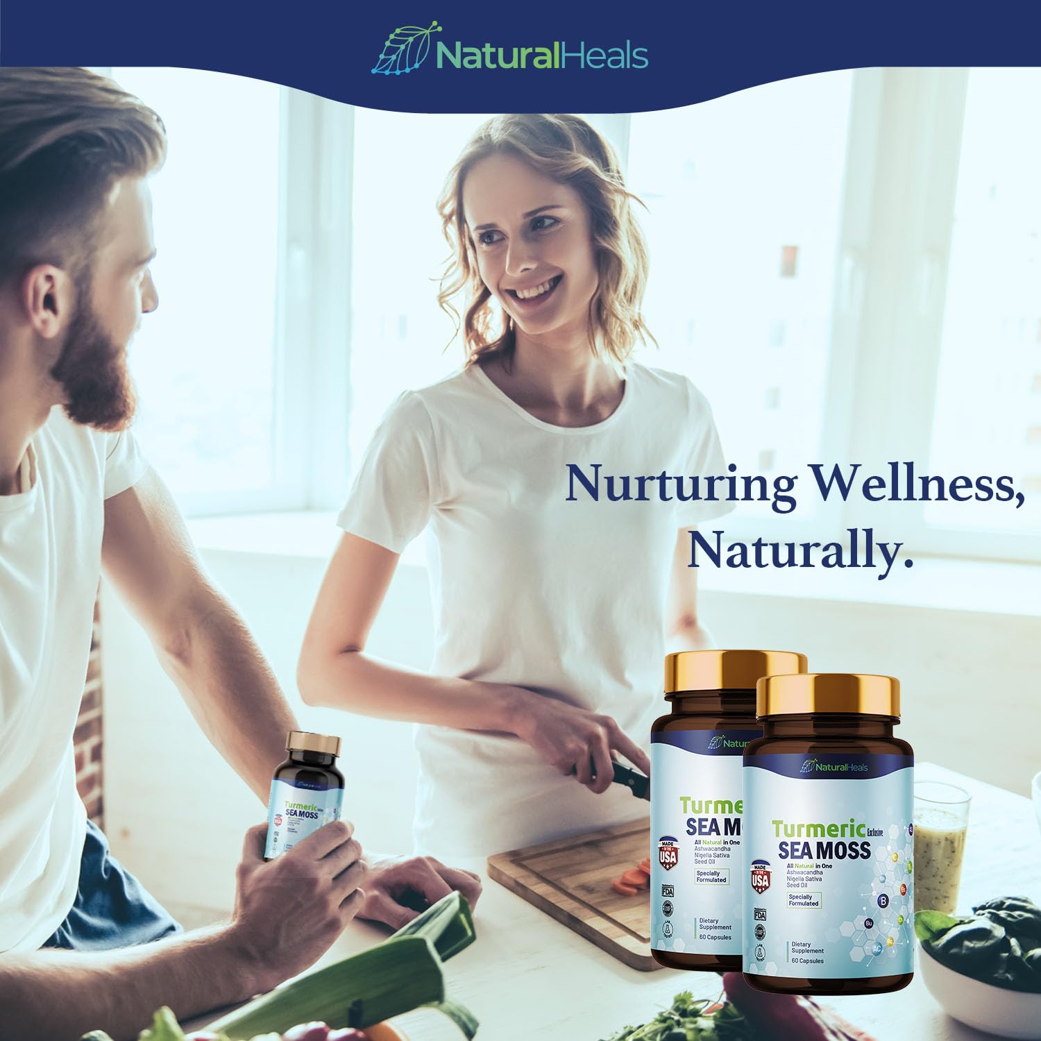 Natural Heals Sea Moss 3000mg: Black Seed Oil 2000mg Ashwagandha 1000mg Turmeric Natural HealsBuy Supplements Australia