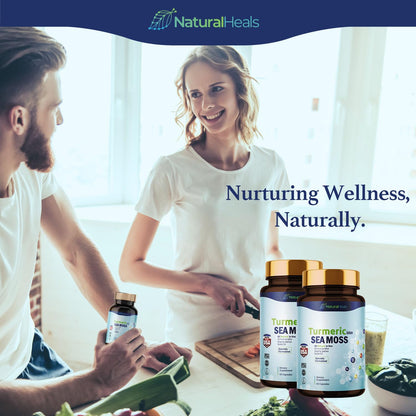 Natural Heals Sea Moss 3000mg: Black Seed Oil 2000mg Ashwagandha 1000mg Turmeric Natural HealsBuy Supplements Australia
