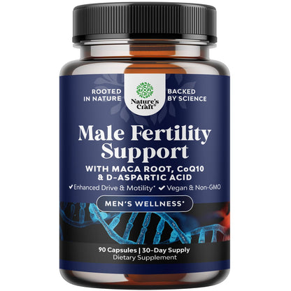 Pre Conception Male Fertility Supplement - Semen Volume Booster with CoQ10, Maca Root,